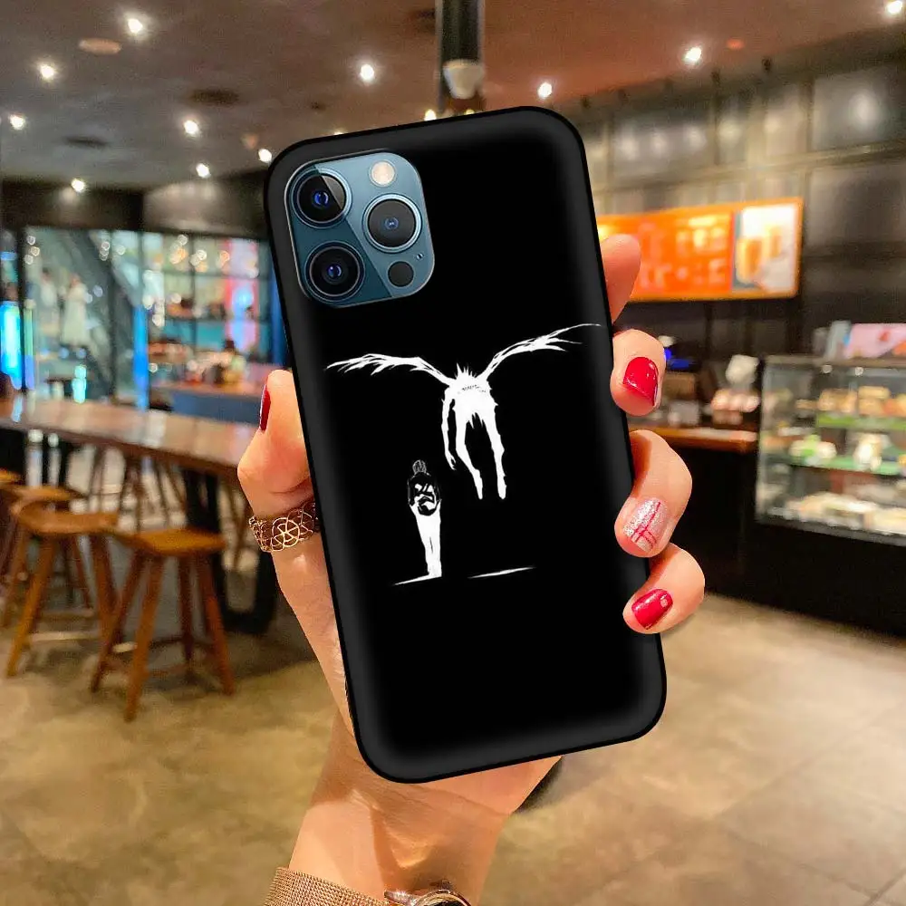 

Anime Death Note L Lawliet Case For Apple iPhone 12 11 Pro 7 XR X XS Max 8 6 6S Plus SE 2020 5 5S Coque Black Shell Phone Covers