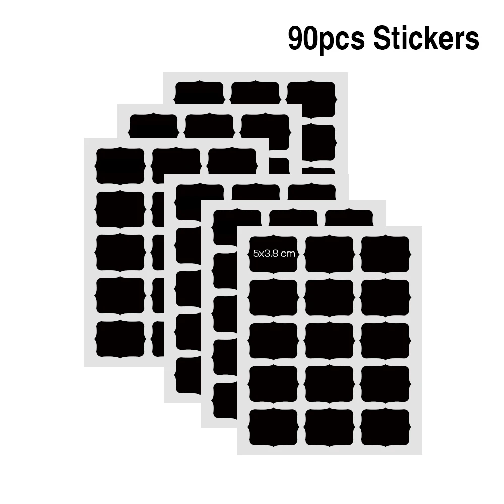 90 шт. кухонные наклейки этикетки водонепроницаемые для банок специй органайзер