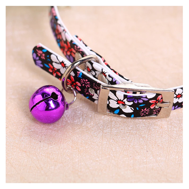 Ошейник из мягкой искусственной кожи для домашних животных цветочный ошейник с