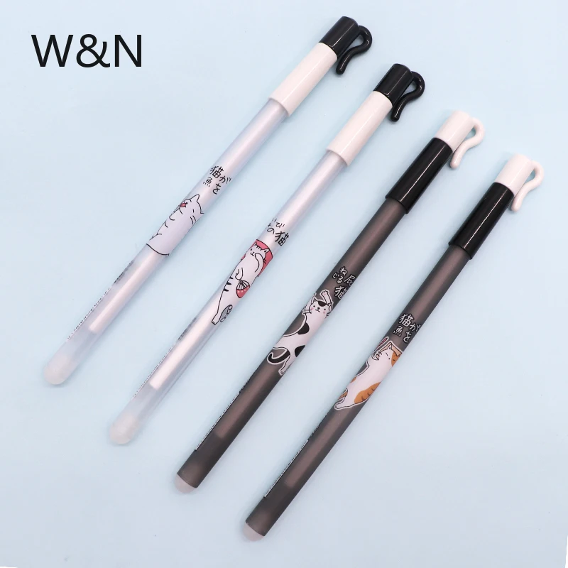 Стираемая гелевая ручка для кошек 3/6 шт./компл. моющаяся 0 38 мм синяя/черная