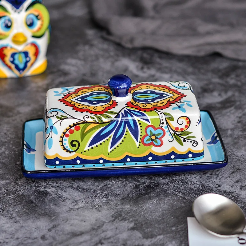 Керамическая коробка для масла европейская посуда креативная тарелка в