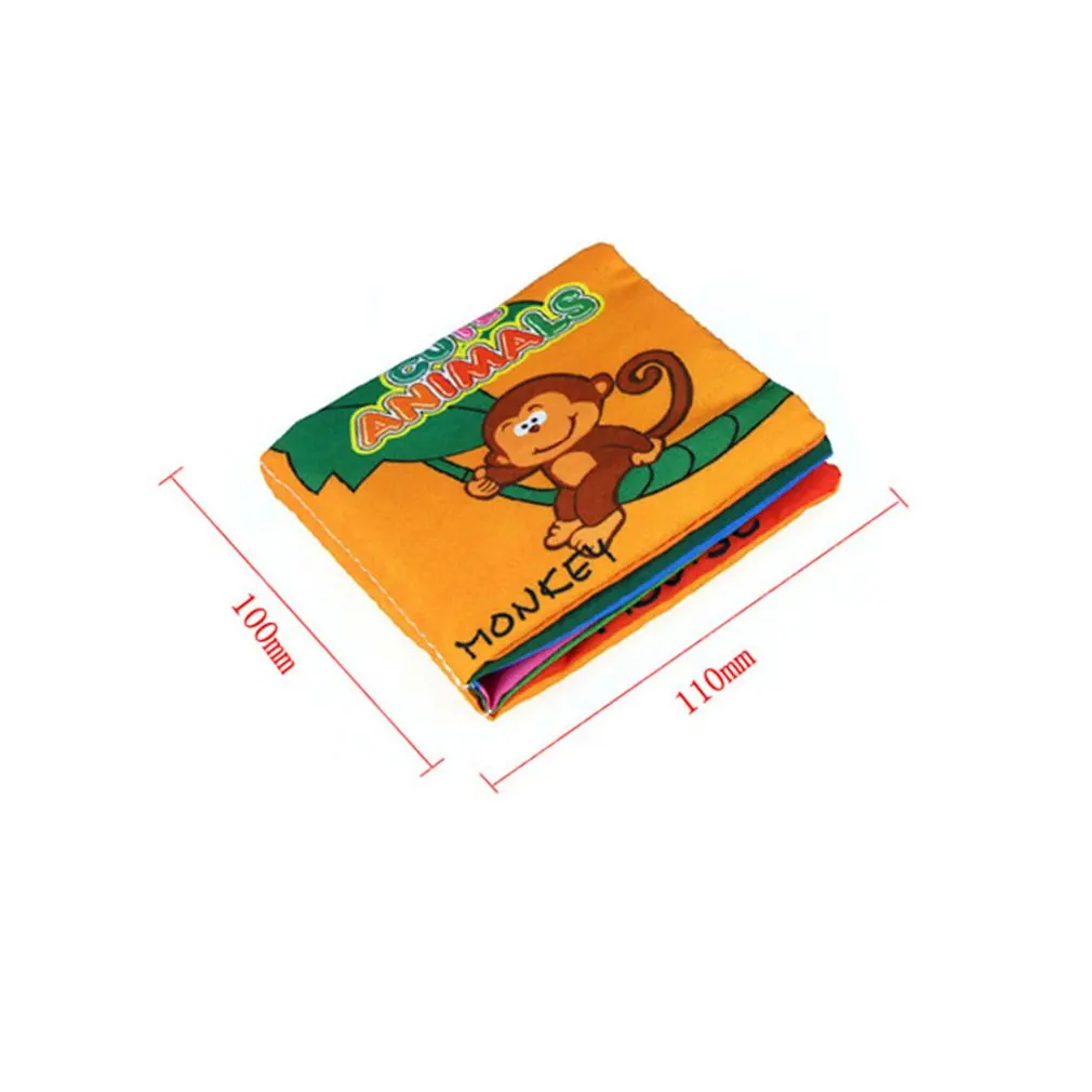

Children's cloth book early education toy English palm book animal digital shape recognition cloth book