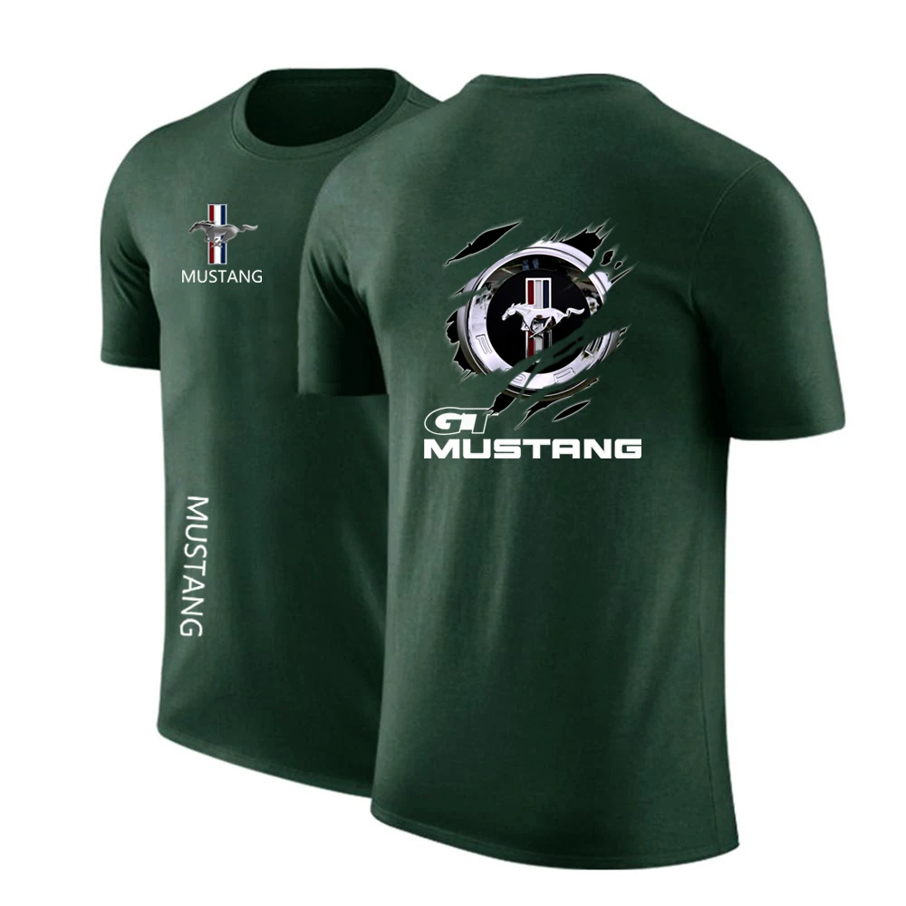 Мужские удобные футболки Mustang с креативным дизайном однотонные хлопковые