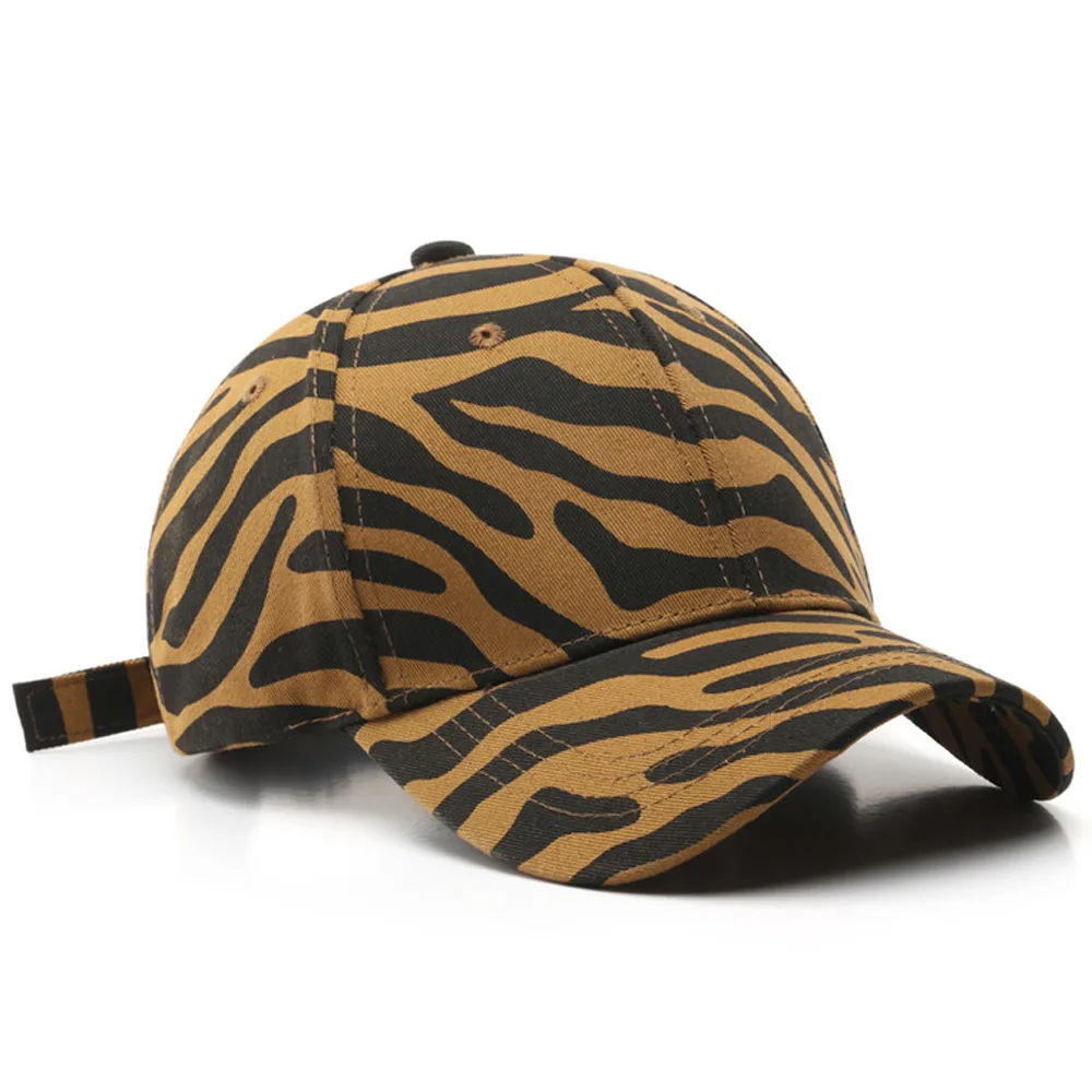 Регулируемая полосатая бейсболка с принтом зебры модные шляпы для женщин милые