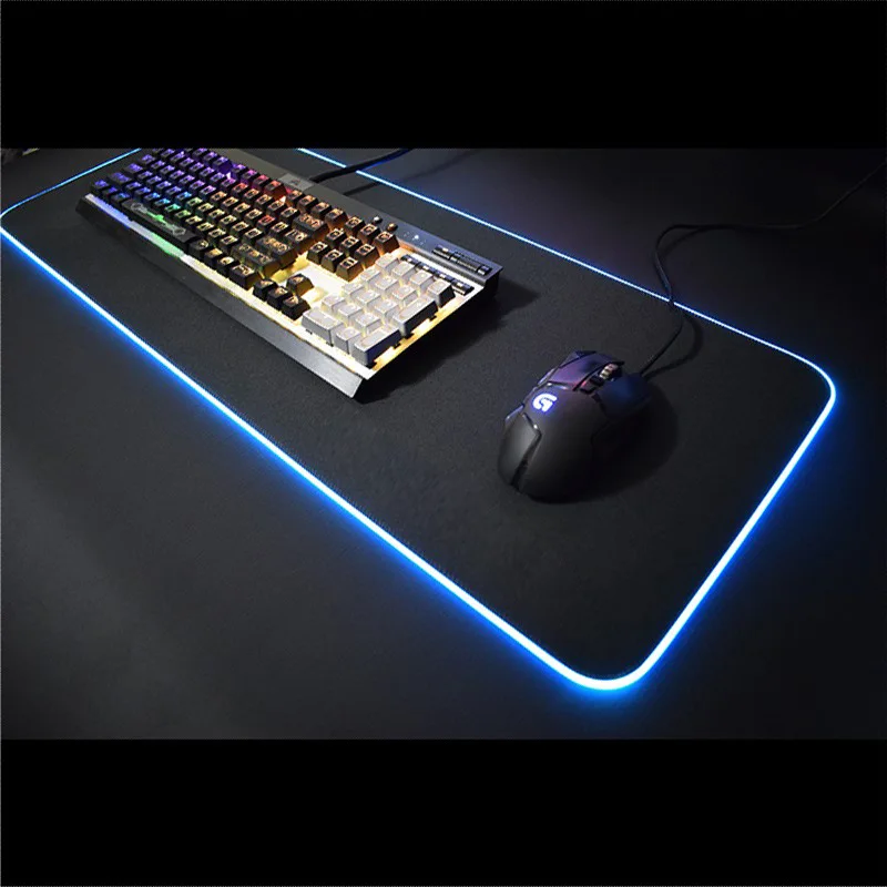 

Mairuige Large Size Gaming MousePad Rgb Custom LED Color Lighting Natural Rubber Nonslip Keyboard Pad Table Mat for Dota Csgo XL