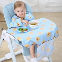 anti dirty baby long sleeve bibs all in on baby bib coverall with table cloth dining table cushion chair baby gown feeding