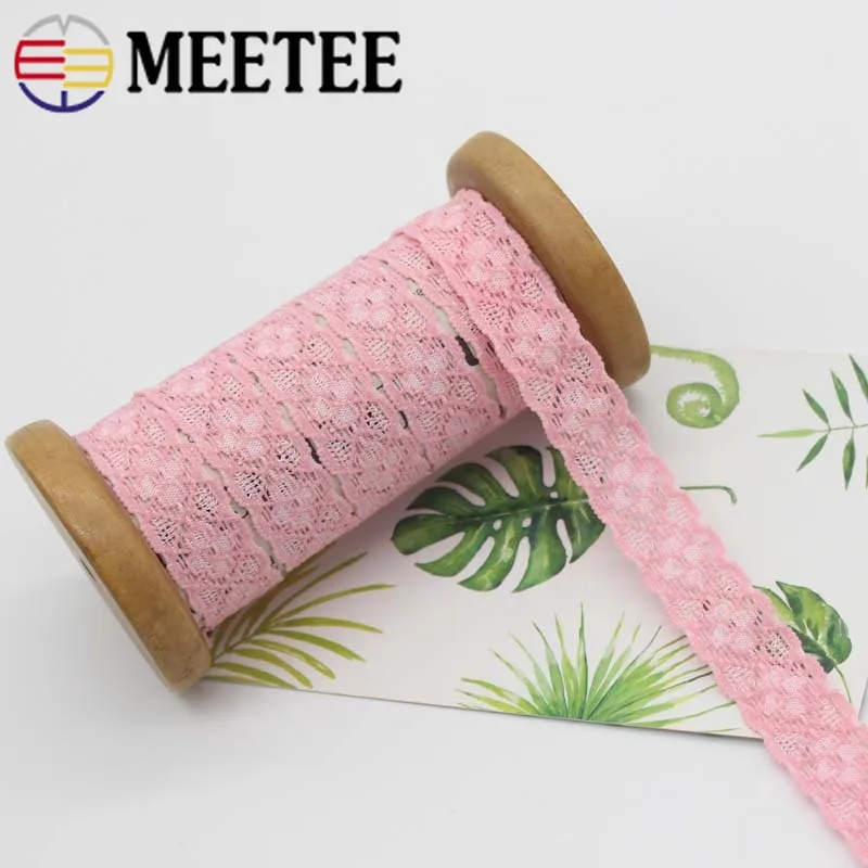 Meetee 44 метра 18 мм полое эластичное кружево отделка Лента тканевая лента DIY Детские