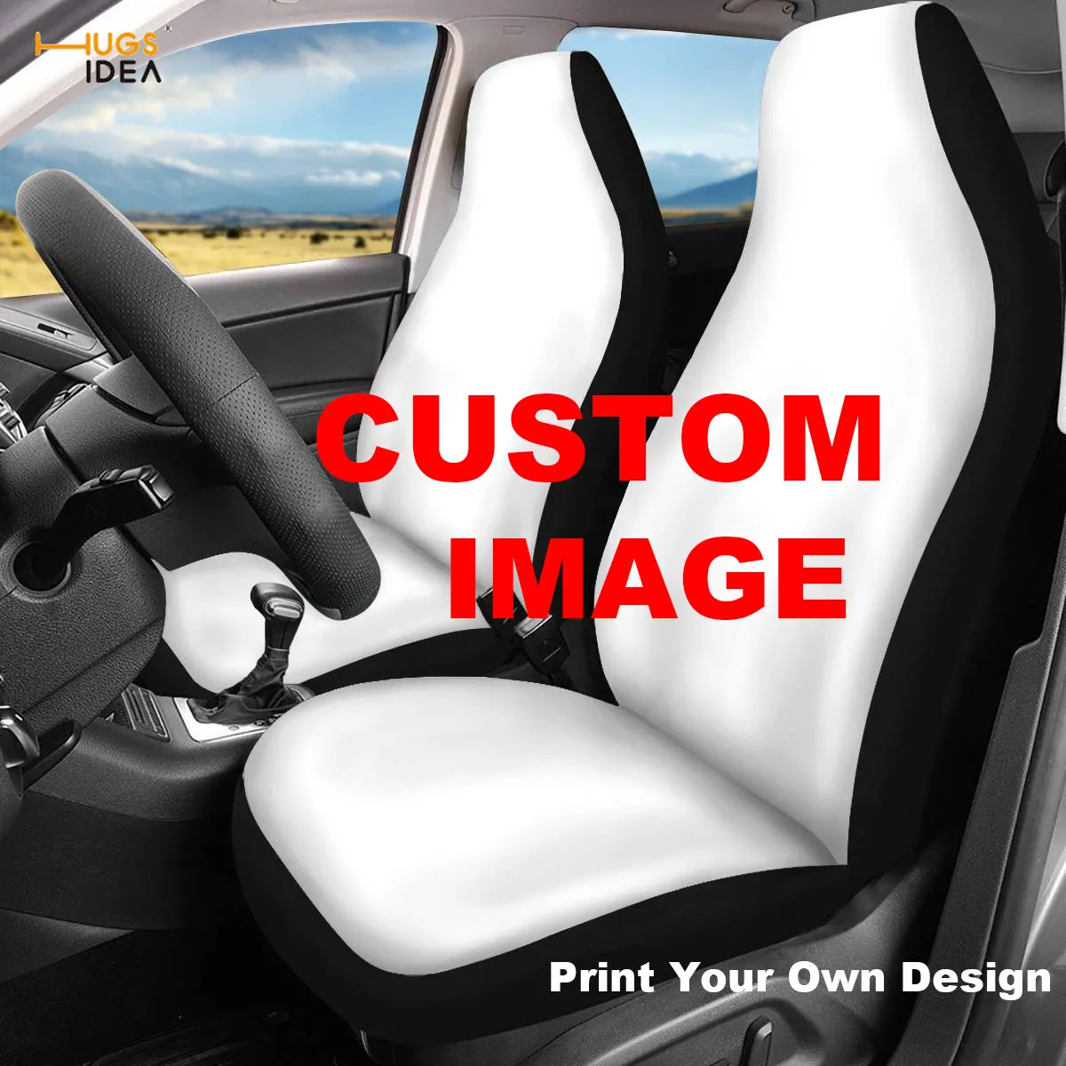HUGSIDEA 3D Wolf Patten Automoitive Interior Decormat чехлы на переднее сиденье автомобиля подходит для