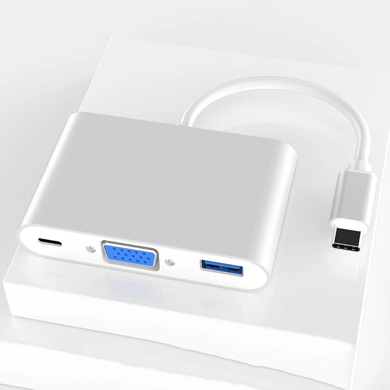 Кабель-адаптер Type-C для VGA + концентратор PD 3 в 1 док-станция Hdmi Vga ноутбука телефона |
