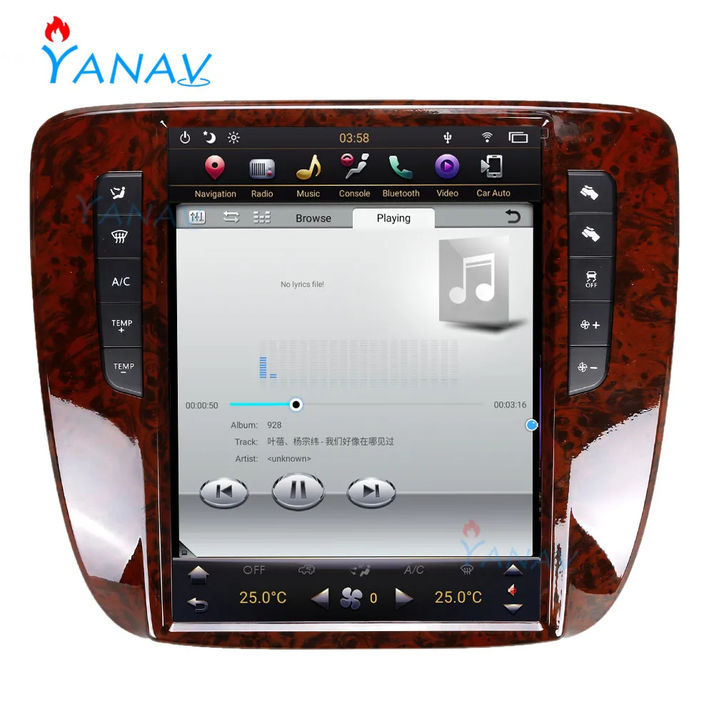 Автомобильный радиоприемник в стиле Tesla экран Android 9 0 для GMC Юкона Шевроле Тахо