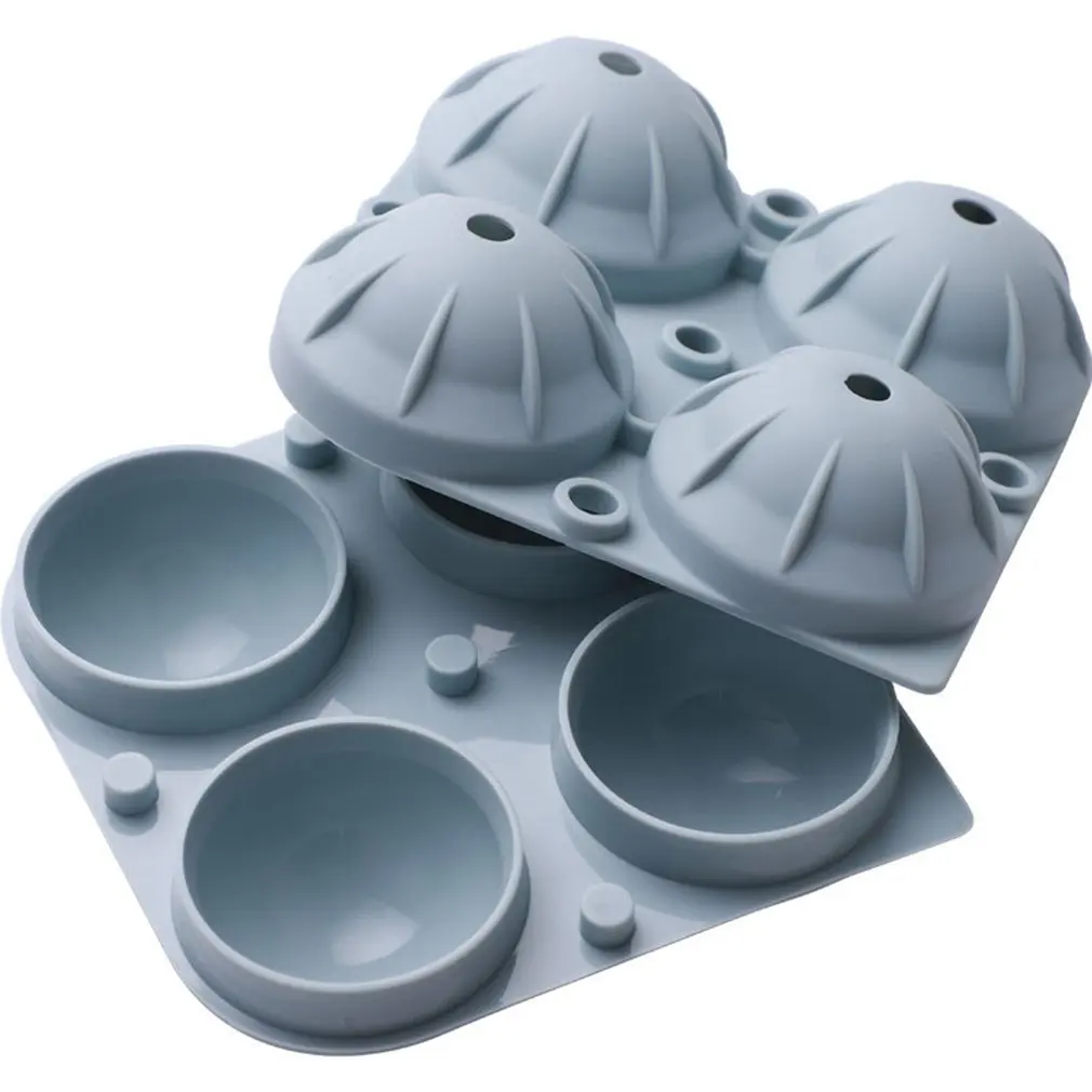 

Silicone 4-hole Ice Ball Mold Brick Wine Tray Maker Round Ice Cream Tool Suitable For Making Ice Cubes Chocolate And Jelly