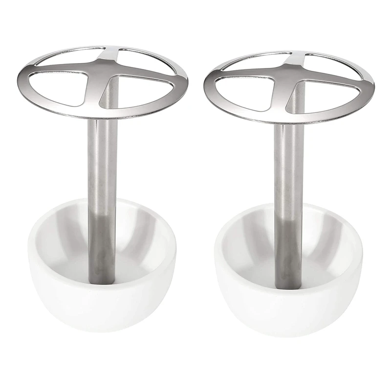 

2 Pcs Toothbrush Holder,Multi-Functional Holder For Bathroom Vanity Countertop,Holds 4 Standard Brushes,For Home,Hotel