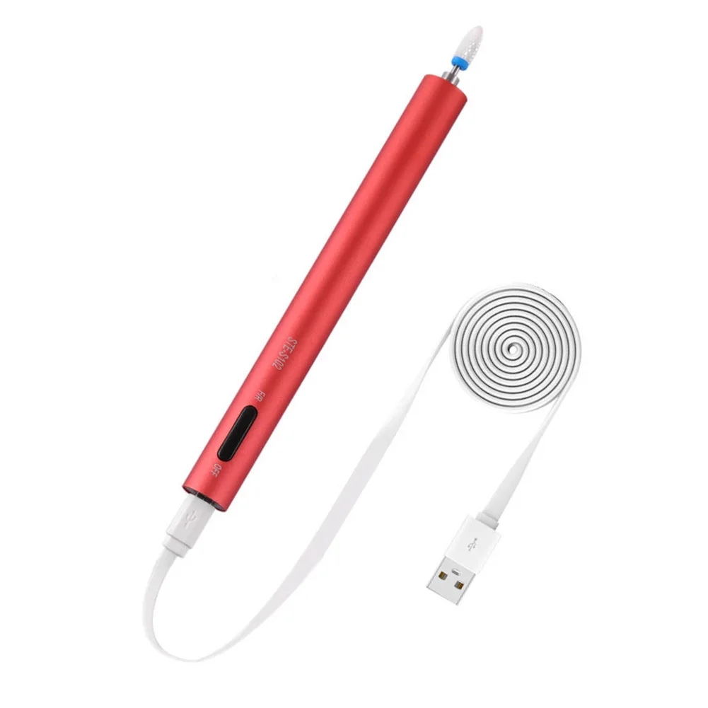 

Practical Nail Drill Machine Salon Home Portable Aluminum Rechargeable Grinding Manicure Device USB Mini Electric Polishing Pen