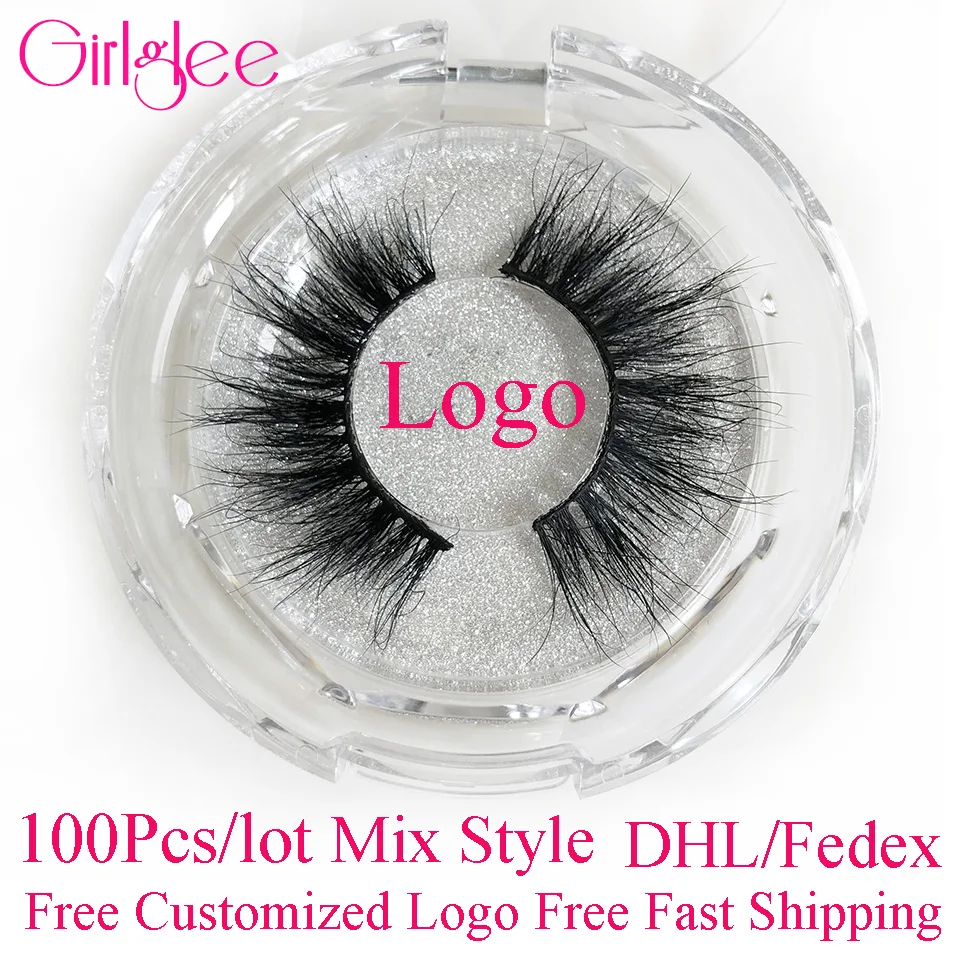 

Wholesale False Eyelashes 100pcs/lot Real Mink Eyelashes Makeup 3D Mink Lashes Makeup lash extension Girlglee Make Up Eye Lashes