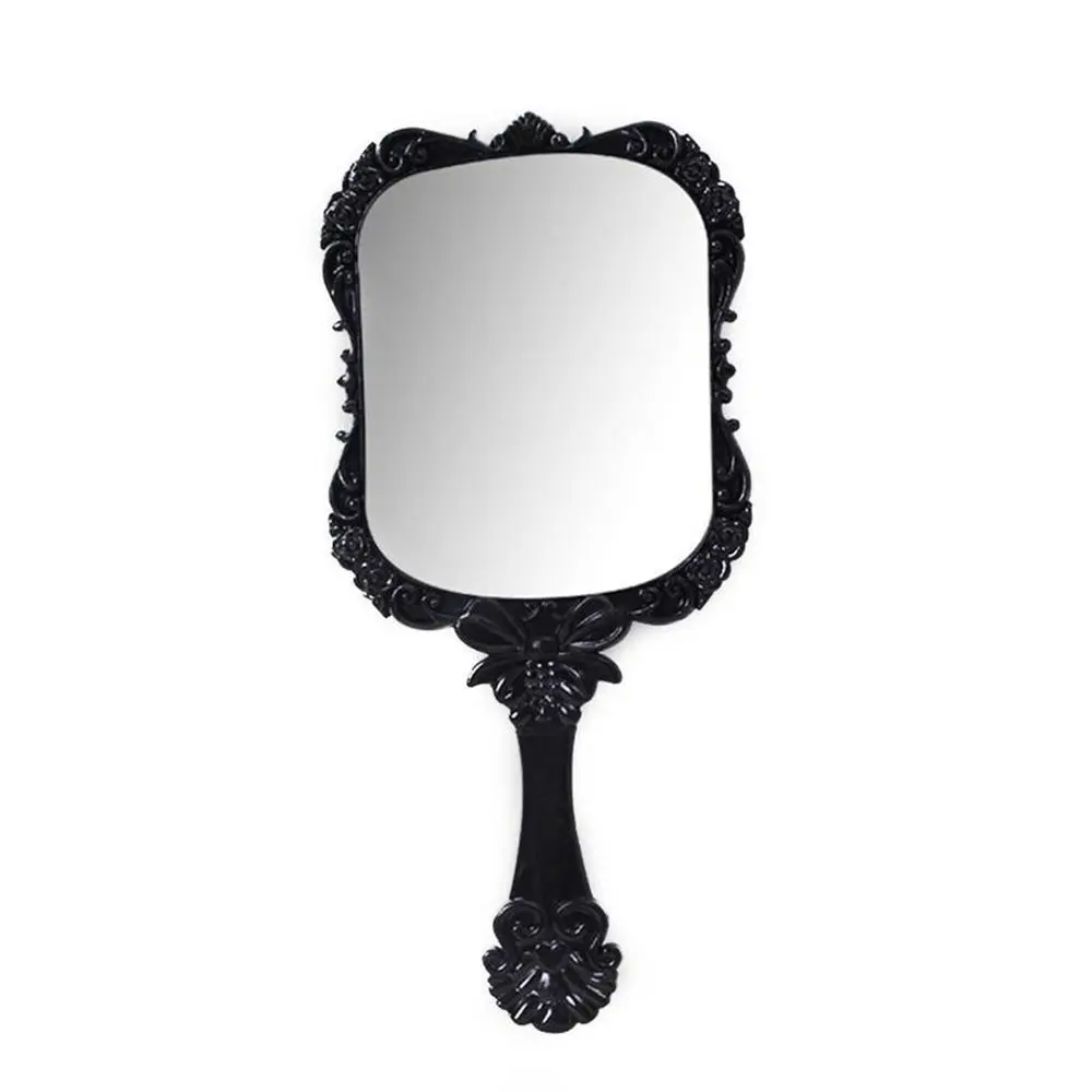 Ретро винтажное зеркало с узором квадратной формы ручное для макияжа