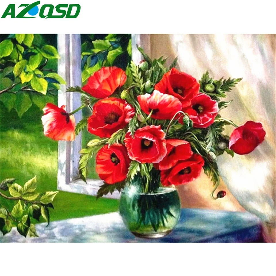 AZQSD Алмазная вышивка цветы алмазная мозаика крестиком рукоделие 5D картина