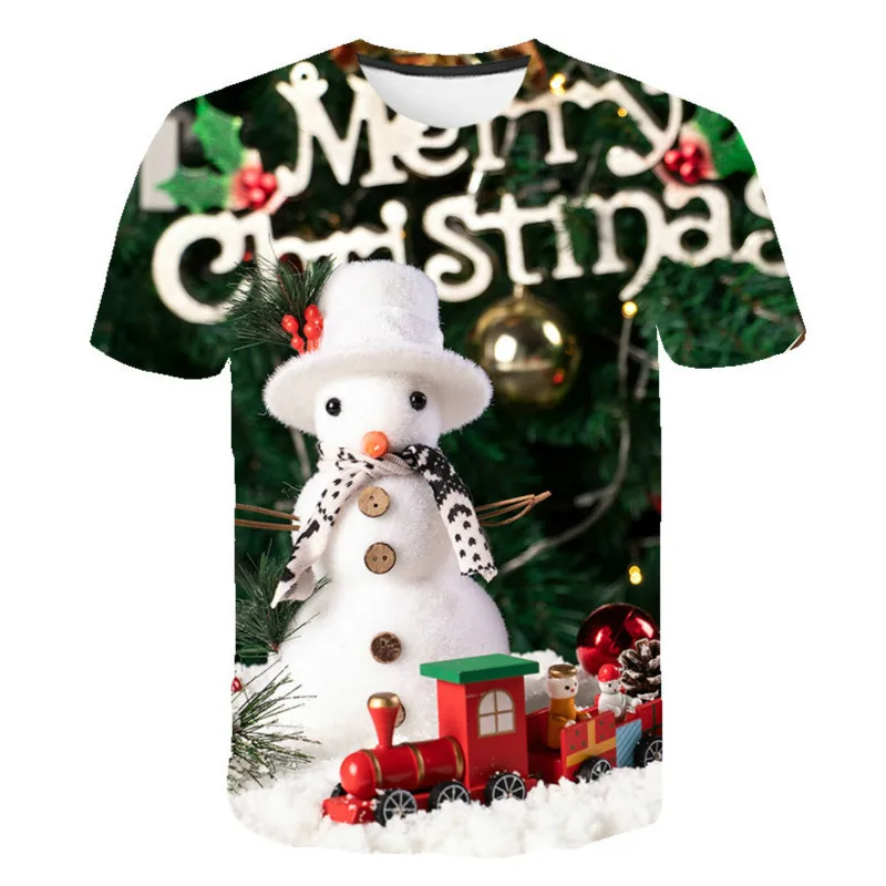 

2021 summer new 3D short-sleeved print T-shirt children's cartoon pattern short-sleeved old people give gifts 4T-14T children