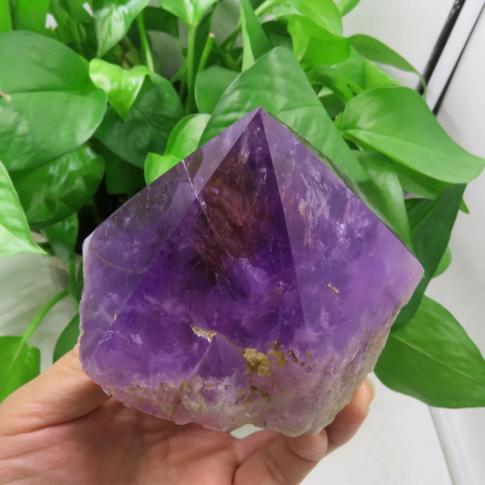 Натуральный Бразильский аметистовый кварцевый камень 557 г Аметрин одноконечная