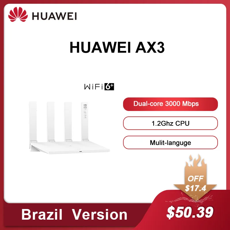 Original CN Version Huawei WiFi AX3 Router WiFi 6+ 3000Mbps Dual-Band Gigabit Rate WIFI Wireless Router Repeater 2.4GHz 5GHz