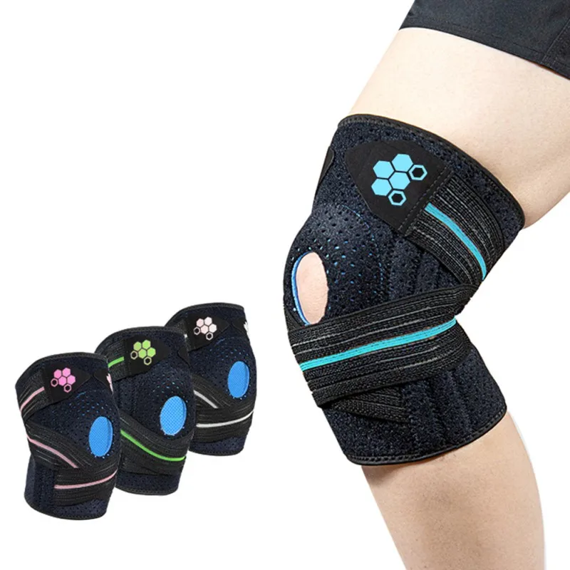 

1 шт поддержка колена бандажа дышащий наколенники сжатия с регулируемым ремешком Фитнес Баскетбол коленей повязки