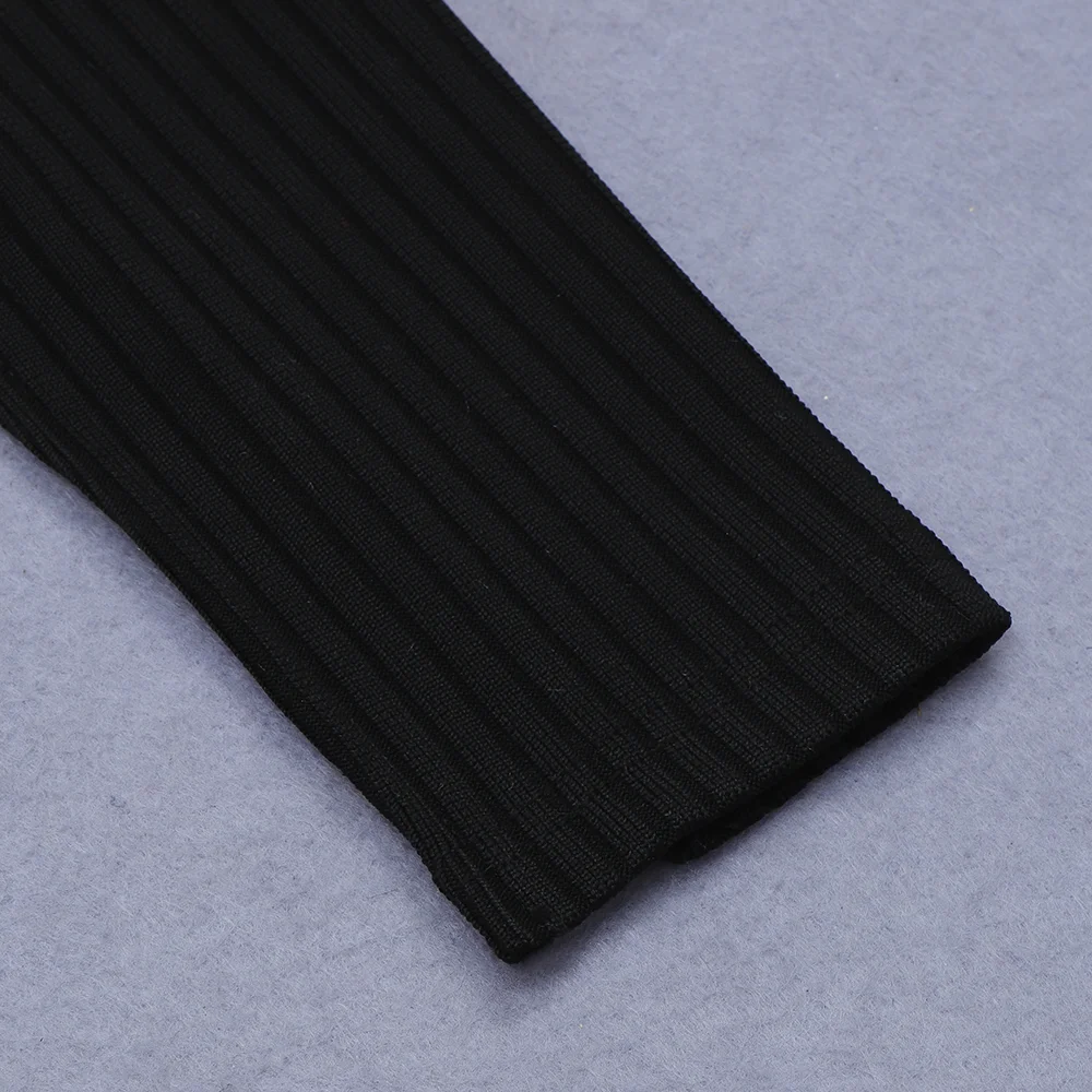 

2020 Sexy Women Bandage Dress Long Sleeve Bodycon Turtleneck Autumn Winter Basic Black Slim Split Long Dress Club Party Vestidos