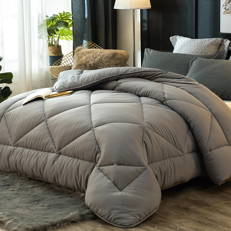 

Cheap And High Quality Bedding Filler Spring Autumn Comforter Blanket Pure Color Duvet Comforter Filled Down Quilt Premium