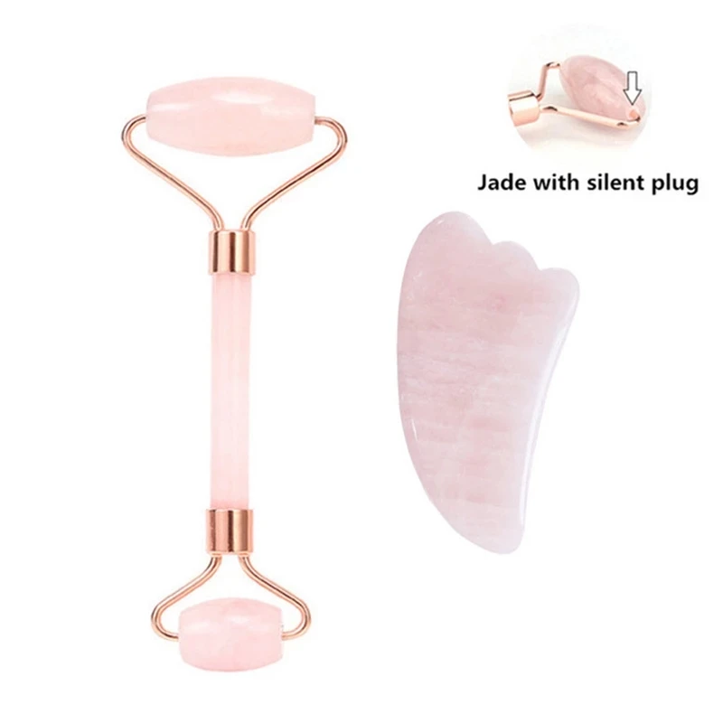 

Natural Jade Gua Sha Stone Board Massage Rose Quartz Guasha Plate Jade Face Massager Scrapers Tools For Face Neck Back Body