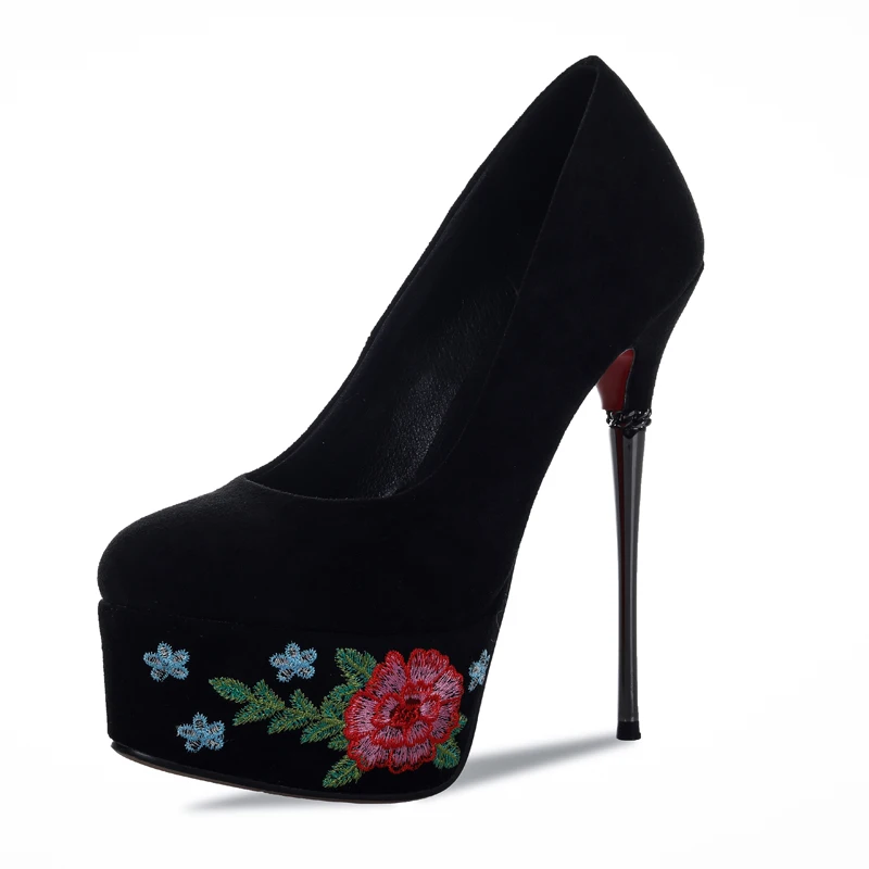 Arden Furtado Весна Экстремальные Высокие каблуки Модная женская обувь с круглым