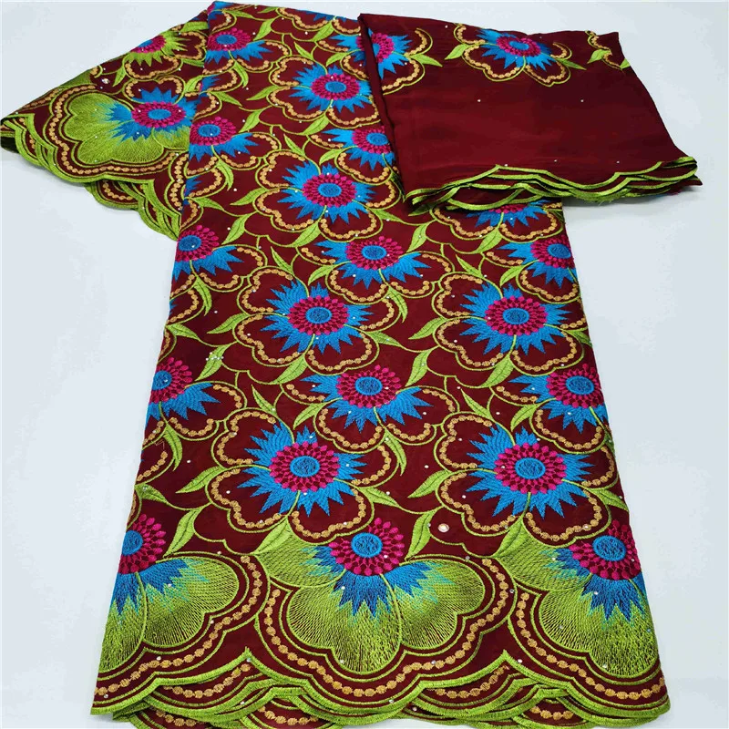 

Swiss Voile Lace in Switzerland 2+5yards Embroidery Swiss Lace Fabric 100% Cotton Fabric for Dress Dubai HL130-113