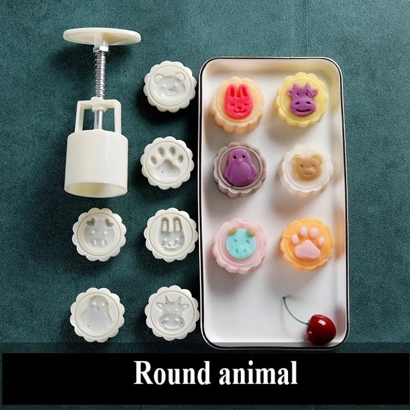 11 Styles Non-stick Mooncake Mold Hand Pressure Fondant Moon Cake Decorating Tools Cookie Cutter Pastry Baking Tool Kitchen | Дом и сад