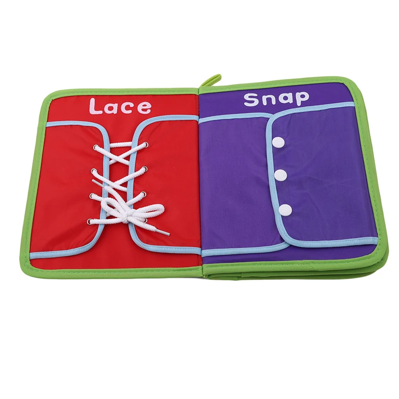 

New Baby Educational Toys Dress Teaching Board Cloth Book for Zip/Snap/Button/Buckle/Lace/Tie Early Learning Toy for Child