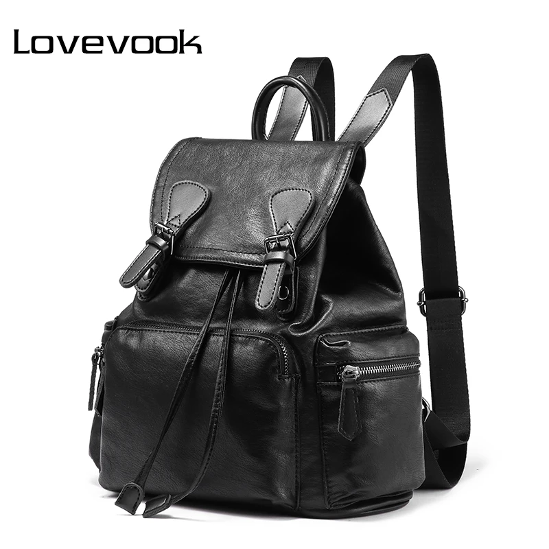 LOVEVOOK рюкзак женский кожаный мужской школьный портфель для девочек и мальчиков