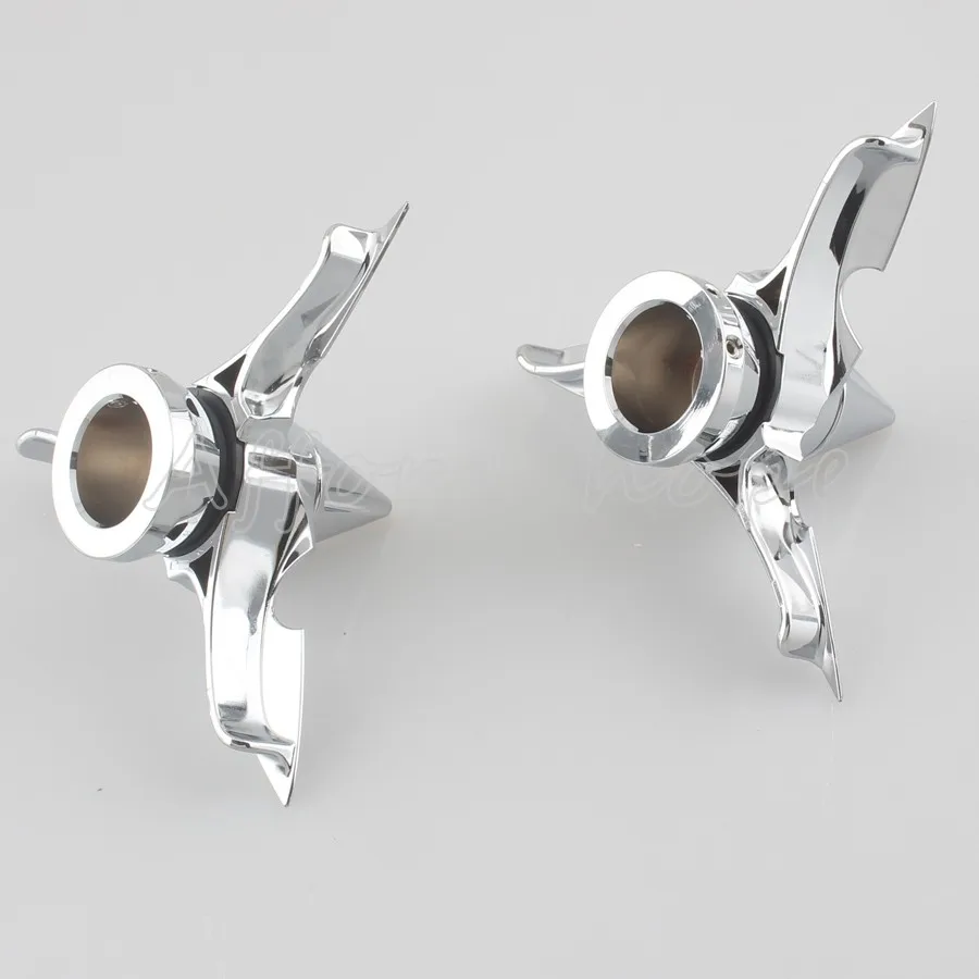1 пара хромированные передние лезвия из АБС пластика вращающаяся ось колпачок