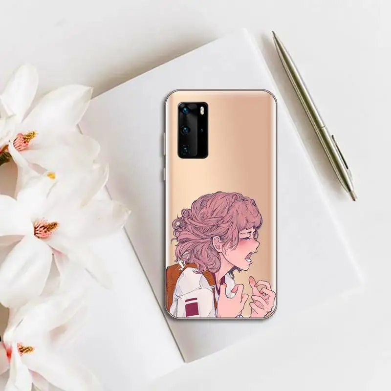 

Sad girl Phone Case Transparent for huawei honor P 40 30 20 lite Pro 10 i 8 9 x p smart 2019