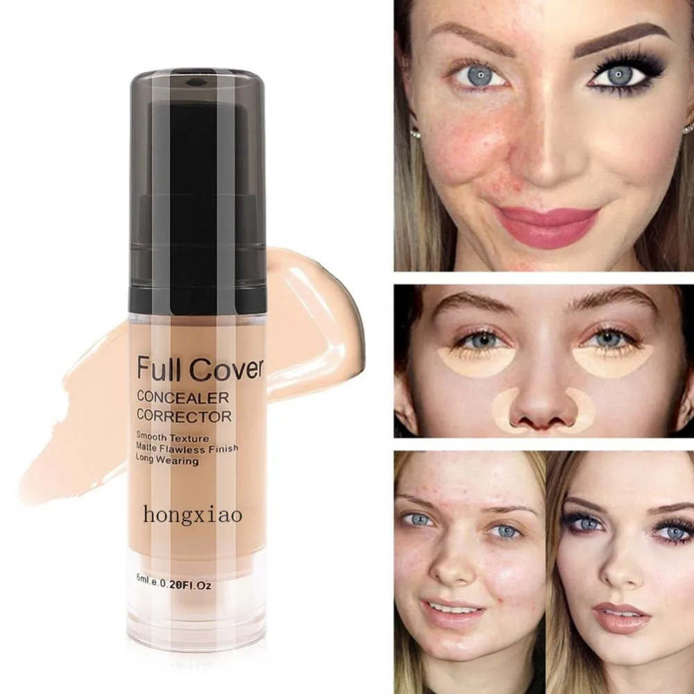 Full Cover Concealer Moisturizing Brighten Skin Color Pimples Freckles Scars Liquid Cream | Красота и здоровье