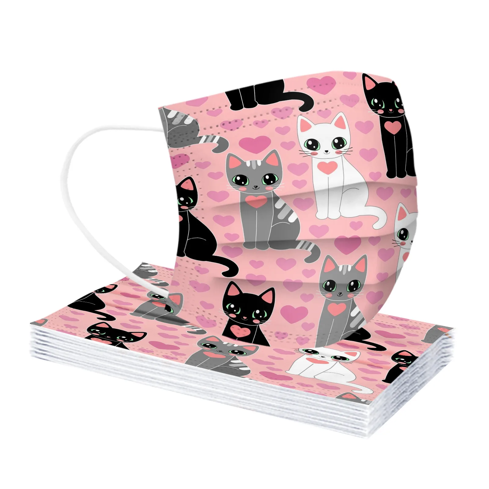 10 шт. одноразовые маски для косплея и Хэллоуина с трехслойными