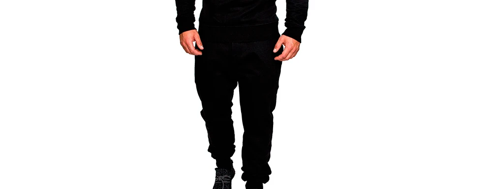 Black Pants Осенний мужской спортивный костюм топ низ спортивный тренировочный костюм брюки Толстовка пальто M-2XL - Цвет: Black Pants