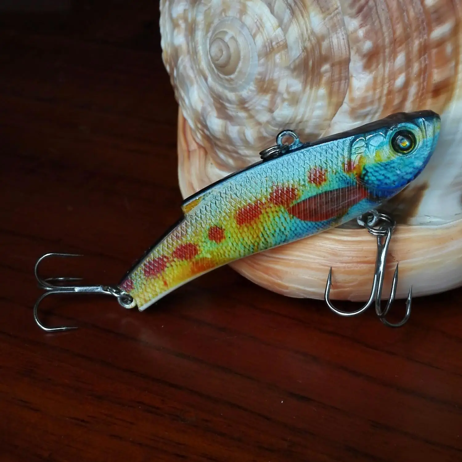 7.1cm/20g Winter Sea Hard Fishing Lure VIB Bait 3D eyes With Lead Inside Diving Swivel Jig Wing Wobbler Crankbait | Спорт и