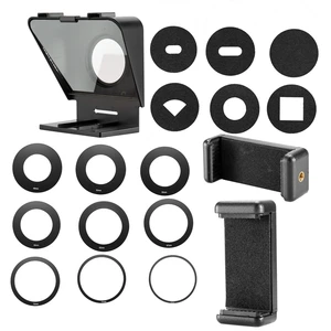 Portable Mobile Teleprompter Interview Speech with Remote Control for iPhone 12 11 X Samsung S20 Tablet DSLR Camera Portable Mobile Teleprompter Interview Speech with Remote Control for iPhone 12 11 X Samsung S20 Tablet DSLR Camera