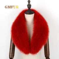 100 real fox fur collar ladies luxury large size fashion warm shawl winter coat jacket scarf women length 110cm