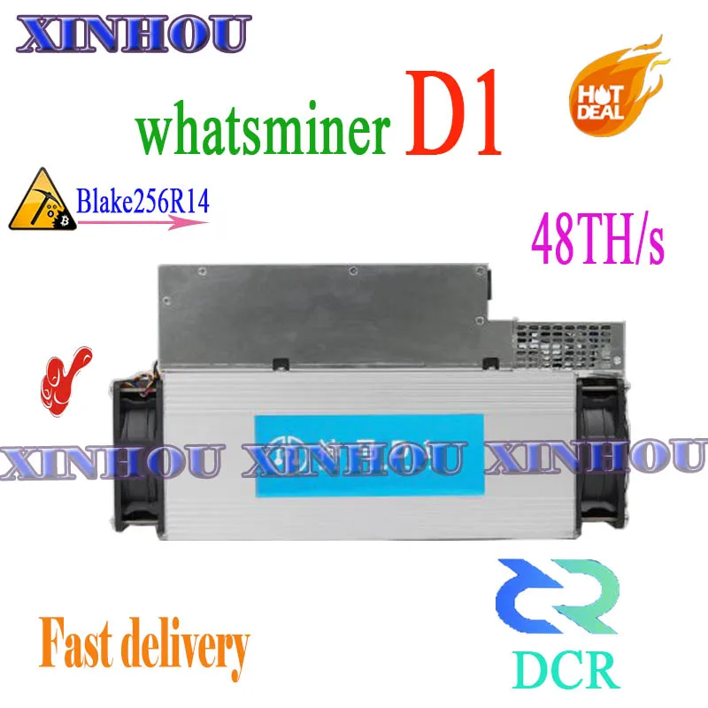 Asic DCR Майнер WhatsMiner D1 48TH/S с блоком питания лучше чем Antminer DR3 DR5 Z9 mini S9 Innosilicon D9 FFMINER