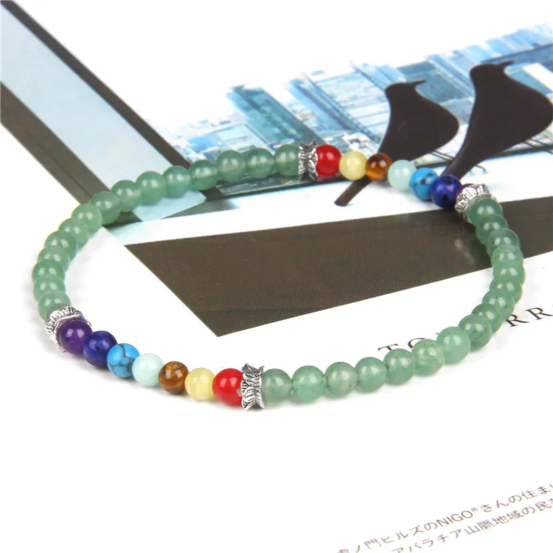 7 дюймов браслет натуральные бусины 4 мм исцеляющий ювелирные изделия для женщин