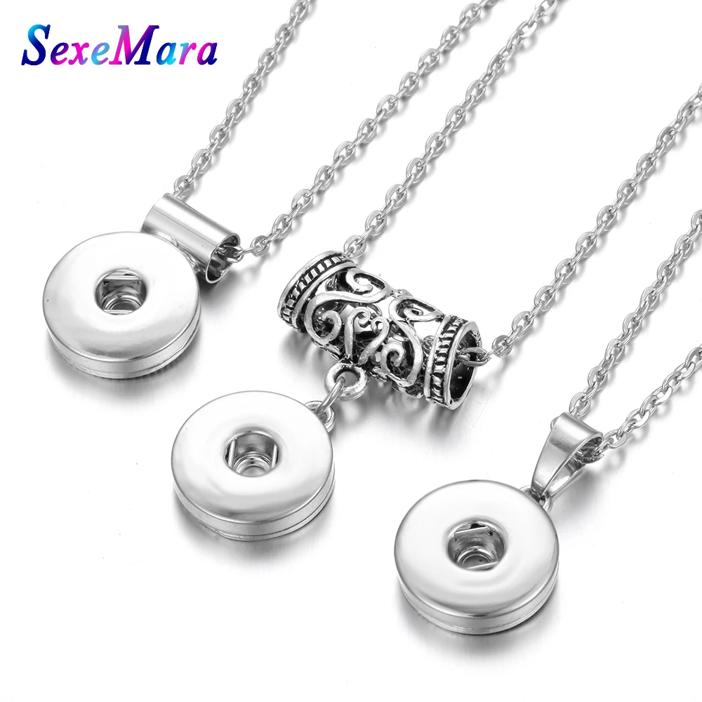 Кнопка оснастка ювелирной браслеты ожерелья 18 мм кнопки аксессуары Findings