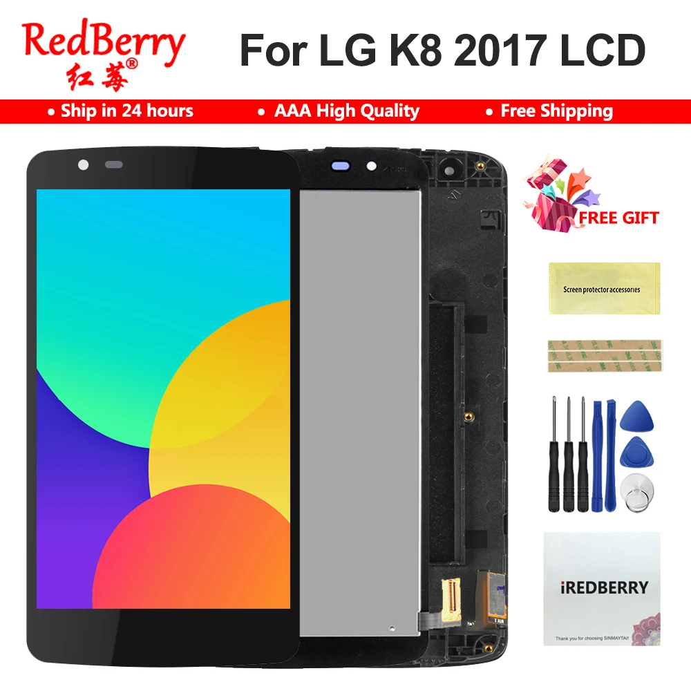 Redberry черный для LG Aristo K8 2017 M210 MS210 US215 M200N ЖК дисплей кодирующий преобразователь
