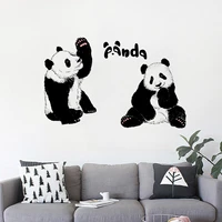 cute cartoon panda self adhesive wall decoration bedroom wall decoration painting wall sticker