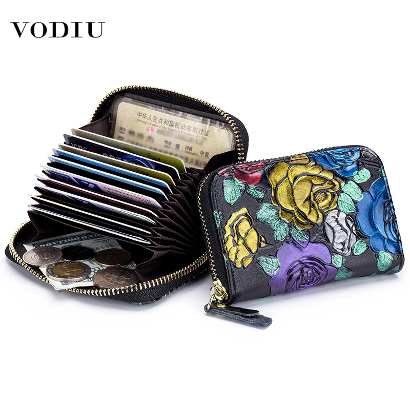 Женский кошелек кошельки модный бренд ручная работа сумка для карт RFID кража мини