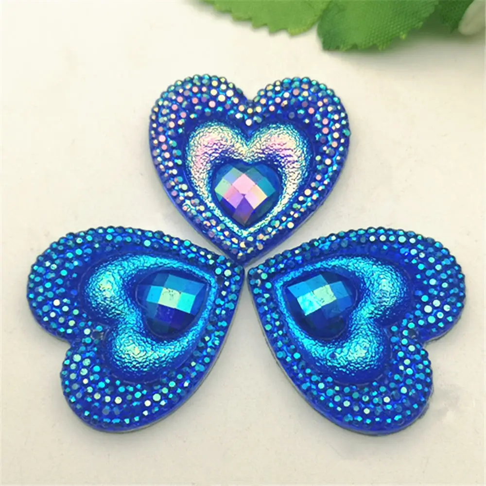 10 шт. пуговицы в форме сердца 30 мм|Стразы| |