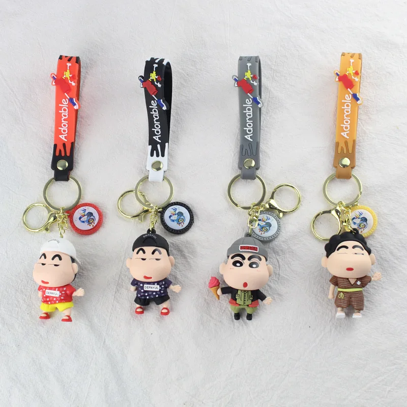 

Creative Japan Anime Small New Keychain Kawaii Funny Figure Doll Toy Pendant Keyring Classic Comic Cute Jewelry Bag Car Decorate