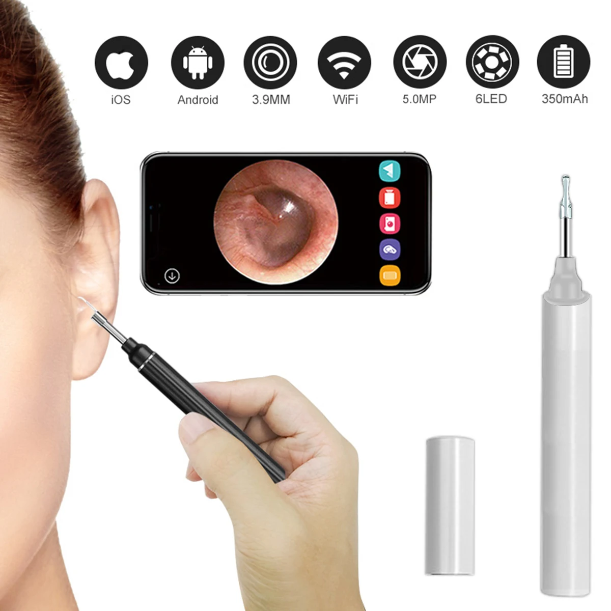 

Bebird R1 R3 Smart Visual Ear Sticks Endoscope 300W High Precision Earpick Mini Camera Otoscope Health Care Ear Cleaner