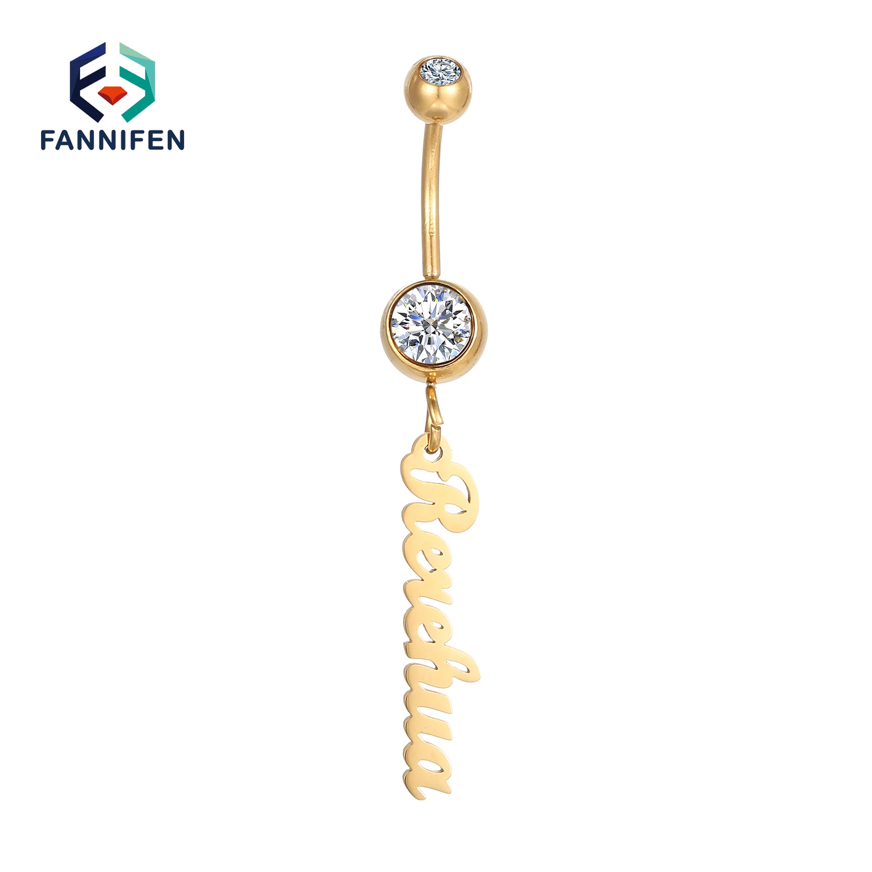 

Настраиваемый дизайн, логотип из нержавеющей стали, аксессуары, циркониевые буквы на заказ, пупок, аксессуары, ювелирные изделия